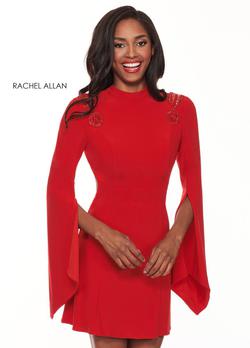 Style L1219 Rachel Allan Red Size 4 Tall Height Bodycon Cocktail Dress on Queenly
