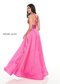 Style 7116 Rachel Allan Pink Size 10 Beaded Top Tall Height Tulle Ball gown on Queenly