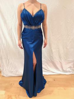 Paris Royal Blue Size 8 Sorority Formal Cut Out A-line Dress on Queenly