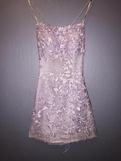 Sherri Hill Purple Size 4 Euphoria Medium Height Lace Cocktail Dress on Queenly