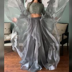 Splash Silver Size 0 Prom Mermaid Dress on Queenly