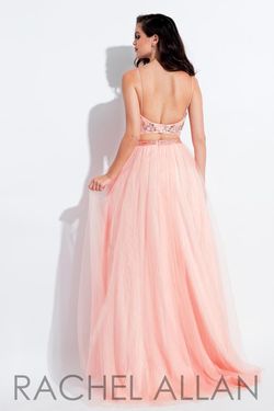 Style 6036 Rachel Allan Pink Size 0 Tall Height Prom Bridgerton Halter A-line Dress on Queenly