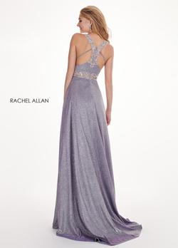 Style 6547 Rachel Allan Silver Size 18 Tall Height Cut Out Prom A-line Dress on Queenly