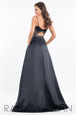Style 7531 Rachel Allan Black Size 4 Pageant Pockets Floor Length Prom Ball gown on Queenly