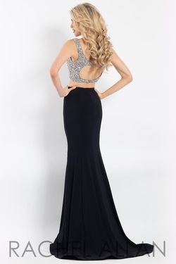 Style 6171 Rachel Allan Black Size 0 Prom V Neck Sorority Formal Mermaid Dress on Queenly
