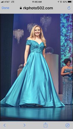 Sherri Hill Blue Size 2 Pockets Prom Ball gown on Queenly