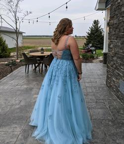 Sherri Hill Blue Size 16 Tall Height Corset Prom Ball gown on Queenly
