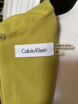 Calvin Klein Yellow Size 6 Sorority Formal Wedding Guest Cocktail Dress on Queenly