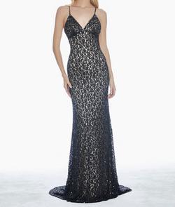 Ashley Lauren Black Size 14 Floor Length Sequin Jewelled Straight Dress on Queenly