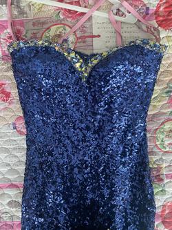 Blush Prom Blue Size 10 Mermaid Dress on Queenly