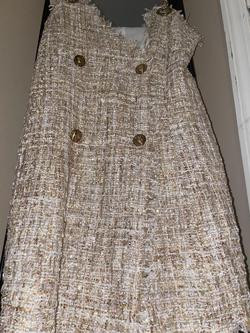 Fashion Nova Nude Size 2 Party Midi Straight Dress on Queenly