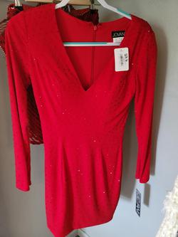 Jovani Red Size 6 Bodycon Cocktail Dress on Queenly