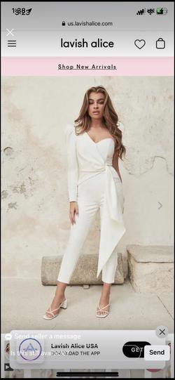 Lavish Alice White Size 10 Jumpsuit Dress on Queenly