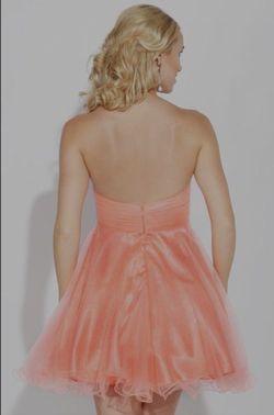 Style E40043 Josh and Jazz Prom Pink Size 6 Tulle Halter Homecoming Cocktail Dress on Queenly
