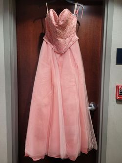Style  HB1022 Xcite Prom Pink Size 6 Military 50 Off A-line Dress on Queenly