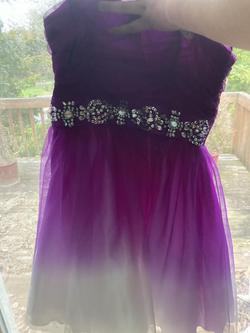 B. Darlin Purple Size 8 Homecoming Polyester Cocktail Dress on Queenly