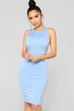 Fashion Nova Blue Size 4 Interview Cocktail Dress on Queenly