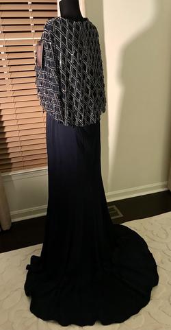 Mac Duggal Blue Size 10 50 Off 70 Off Floor Length Jewelled Train Dress on Queenly