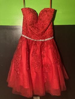 DQueens Boutique Red Size 0 Belt A-line Dress on Queenly