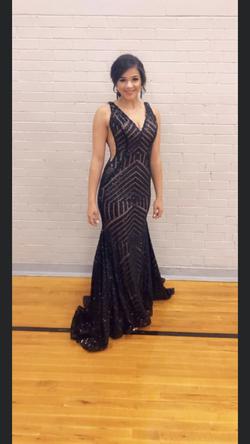 Jovani Black Size 10 Train Floor Length Mermaid Dress on Queenly