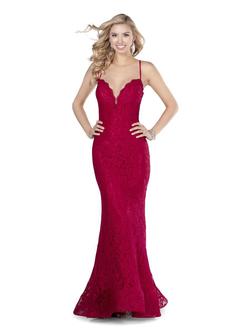 Blush Prom Red Size 6 Lace Straight Dress on Queenly