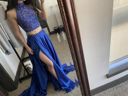 Sherri Hill Royal Blue Size 0 Jewelled Euphoria Side slit Dress on Queenly