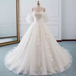 D&V White Size 12 Dandv 50 Off Tulle Ball gown on Queenly