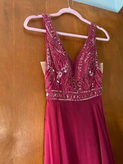 Sherri Hill Red Size 0 Beaded Top Burgundy Prom Ball gown on Queenly