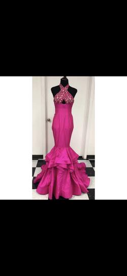 Sherri Hill Hot Pink Size 4 50 Off Embroidery Silk Mermaid Dress on Queenly
