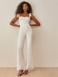 White Size 14 Jumpsuit Dress on Queenly
