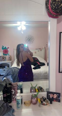 Sherri Hill Purple Size 10 $300 Backless Pageant Cocktail Dress on Queenly