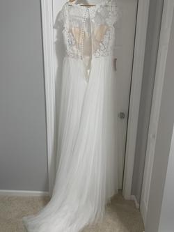 BHLDN White Size 16 Floor Length 50 Off Backless Plus Size Train Straight Dress on Queenly