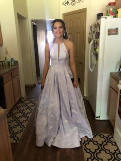 Sherri Hill Purple Size 2 Pattern Spaghetti Strap Prom Cut Out Ball gown on Queenly