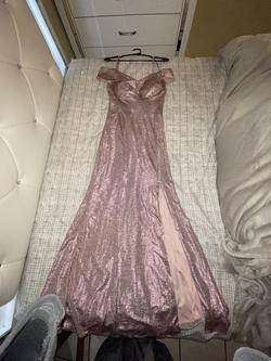 Night way Pink Size 6 Shiny Wedding Guest Prom Ball gown on Queenly