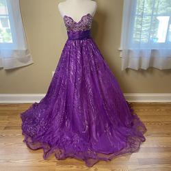 Jovani Purple Size 2 Pageant Strapless Ball gown on Queenly
