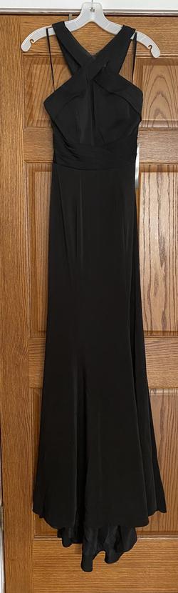 Claudine Black Size 2 Backless Mini Halter Mermaid Dress on Queenly