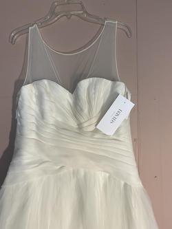 Off White Davids Bridal White Size 14 Boat Neck Ball gown on Queenly