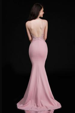 Style 3154 Nina Canacci Pink Size 4 Tall Height Bridesmaid Prom Mermaid Dress on Queenly