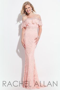 Style 2019 Rachel Allan Pink Size 6 Black Tie Wedding Guest Mermaid Dress on Queenly