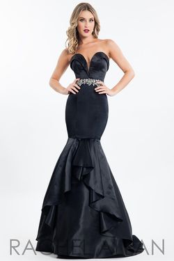 Style 2123 Rachel Allan Black Tie Size 2 Strapless Pageant Mermaid Dress on Queenly