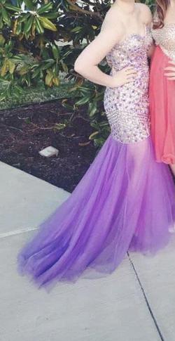 Partytime Purple Size 2 Prom Mermaid Dress on Queenly