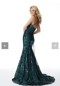 Mori Lee Green Size 22 Shiny Pageant Prom Mermaid Dress on Queenly