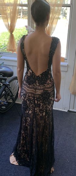 Jovani Black Size 2 Backless 50 Off Train Medium Height Prom A-line Dress on Queenly