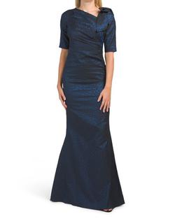 Rickie Freeman for Teri Jon Blue Size 2 Navy Military Mermaid Dress on Queenly