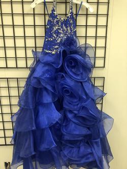 MacDuggal Girls Royal Blue Size 0 Girls Size Ball gown on Queenly