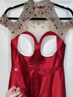 MoriLee Red Size 0 Sweetheart Sheer Mermaid Dress on Queenly