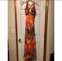 Faviana Multicolor Size 2 Cut Out Halter Straight Dress on Queenly