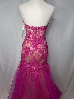 Mac Duggal Pink Size 6 Fitted Strapless Corset Mermaid Dress on Queenly
