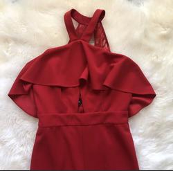 Bebe Red Size 6 Holiday Jumpsuit Dress on Queenly