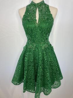 Shail K Green Size 4 Lace Emerald Cocktail Dress on Queenly